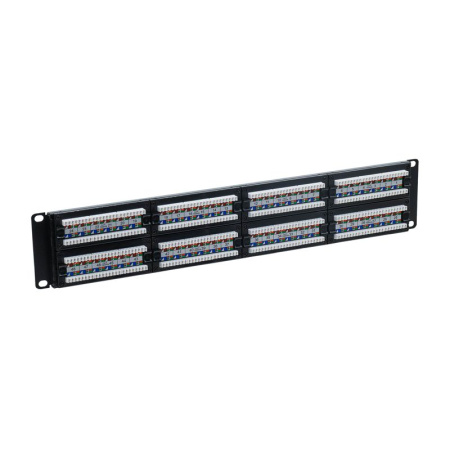 Патч-панель 19дюйм 2UCAT6 48 портов RJ45 неэкранированная DKC RN6PPU242