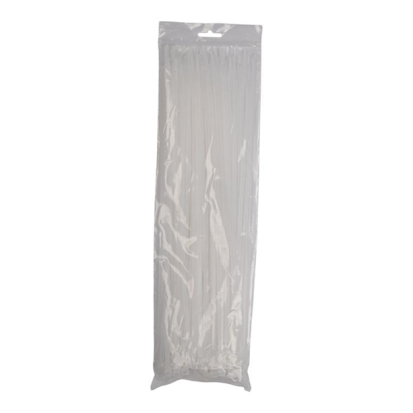 Хомут кабельный (стяжка) PCT 4.8х350-100WH 4.8х350 PA6.6 бел. (уп.100шт) JazzWay 5054066