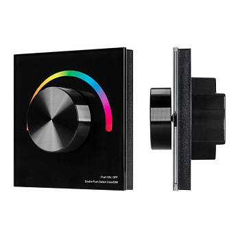 Панель роторная SMART-P8-RGB-G-IN 12-24В 3х4А 2.4G IP20 пластик черн. Arlight 033763