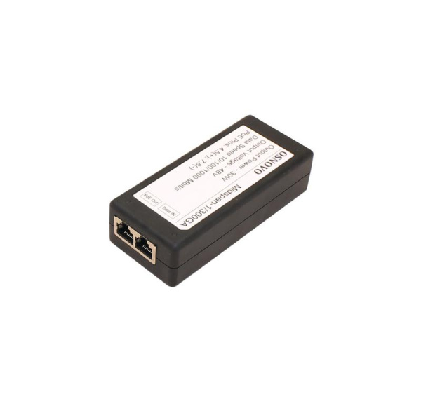 Инжектор PoE Midspan-1/300GA Gigabit Ethernet на 1 порт OSNOVO 13338