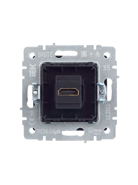 Розетка СП BRITE HDMI РHDMI-0-БрМ механизм маренго IEK BR-H10-K35