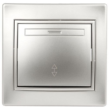 Переключатель 1-кл. СП Plano 10А IP20 1-103-03 250В алюм. Intro Б0053746