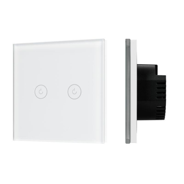 Выключатель сенсорный SWT-OMALI-S02-ZB-WH 10А 250В Zigbee стекло Arlight 050041