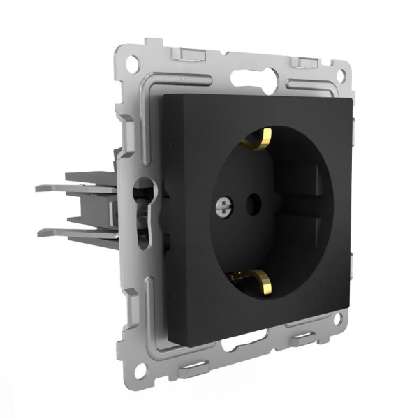 Розетка 1-м СП Pixel 16А IP20 с заземл. механизм карбон TOKOV ELECTRIC TKE-PX-R1Z-C14