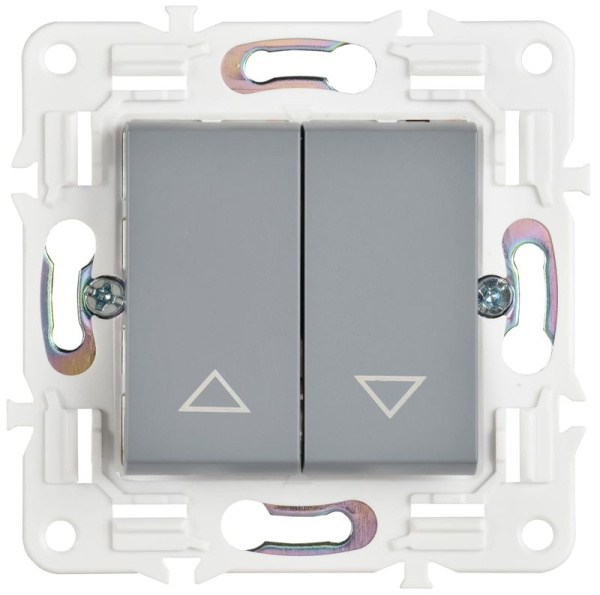 Выключатель жалюзи SKANDY 10А SK-V12Gr сер. IEK SK-V15-0-10-K03