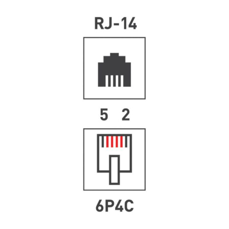 Джек тел. 6P-4C (уп.100шт) PROCONNECT 05-1012-3
