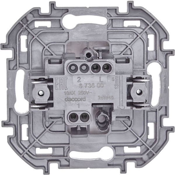 Выключатель 1-кл. Inspiria 10А IP20 250В 10AX механизм бел. IEK 673600