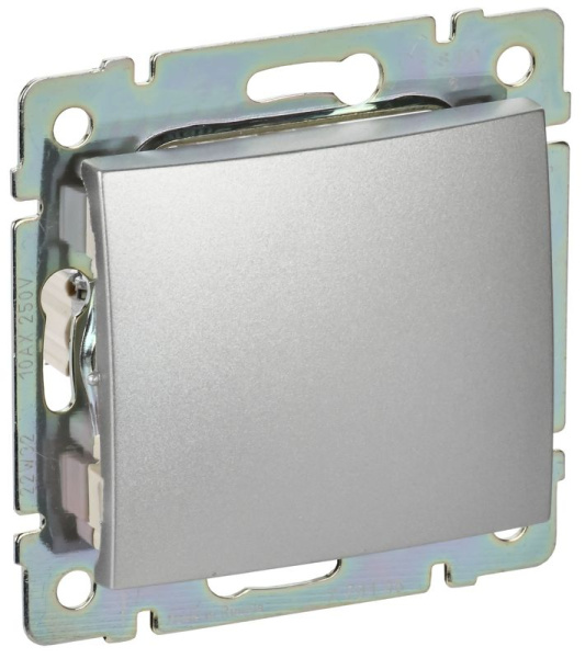 Кнопка 1-кл. СП Valena 10А IP20 механизм алюм. IEK 770111