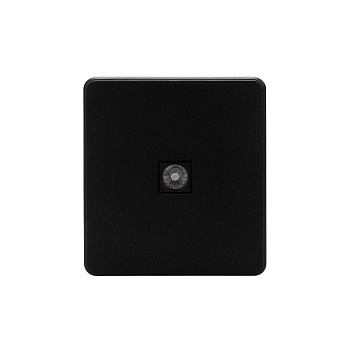 Розетка телевизионная TV СП ROUND MIELE оникс Kranz KR-78-0723-3