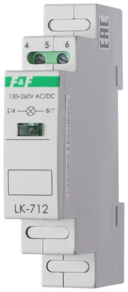 Указатель напряжения LK-712 (сигнализация наличия 1ф 35мм 230В IP20 монтаж на DIN-рейке) F&F EA04.007.001
