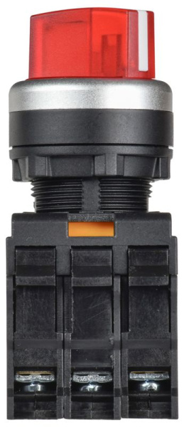 Переключатель 2 полож. 1НО+1НЗ с подсветкой красн. MASTER IEK MI-SW60-11XD-3-14-2-K04