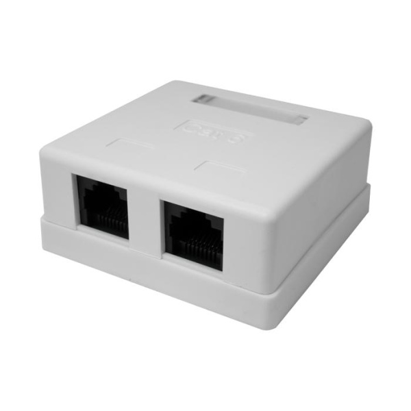 Розетка компьютерная 8P8C (RJ-45) UTP кат.6 2 порта SUPRLAN 10-0310