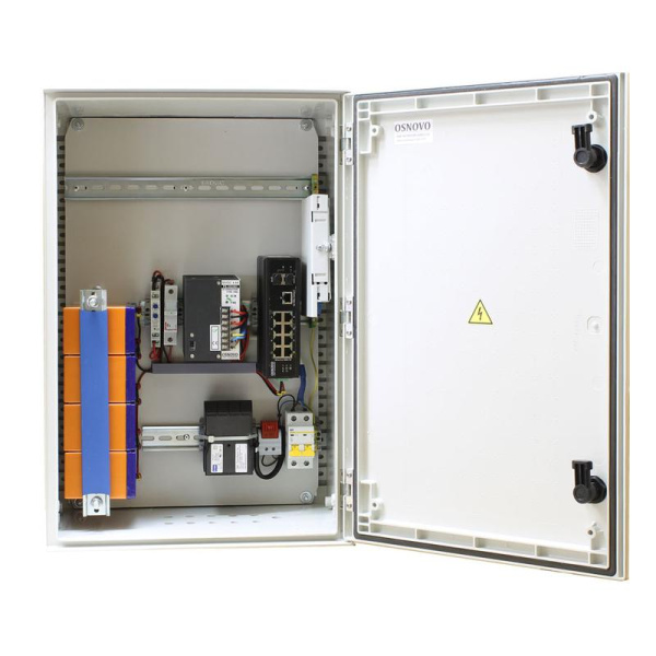 Коммутатор уличный OSP-46TB1(SW-60812/I) с термостабил. и резерв. питанием на базе уличн. станции OSNOVO OSP-46TB1 OSNOVO 13604