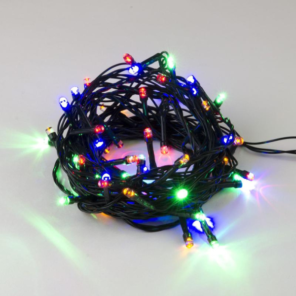 Гирлянда LED ULD-S0500-050/DGA MULTI IP20 5м 50 диодов разноцвет. свет провод зел. Uniel UL-00007303