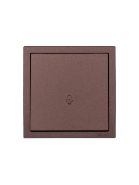 Кнопка звонка СП ZIMA IP20 безвинтов. зажим механизм шоколад LEZARD 704-7388-103QC