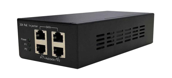 Инжектор PoE Midspan-2/602G Gigabit Ethernet на 2 порта OSNOVO 13143