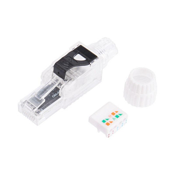 Разъем RJ45(8P8C) полевой заделки под витую пару UTP кат.6 50микродюйм PRO Rexant 02-0281