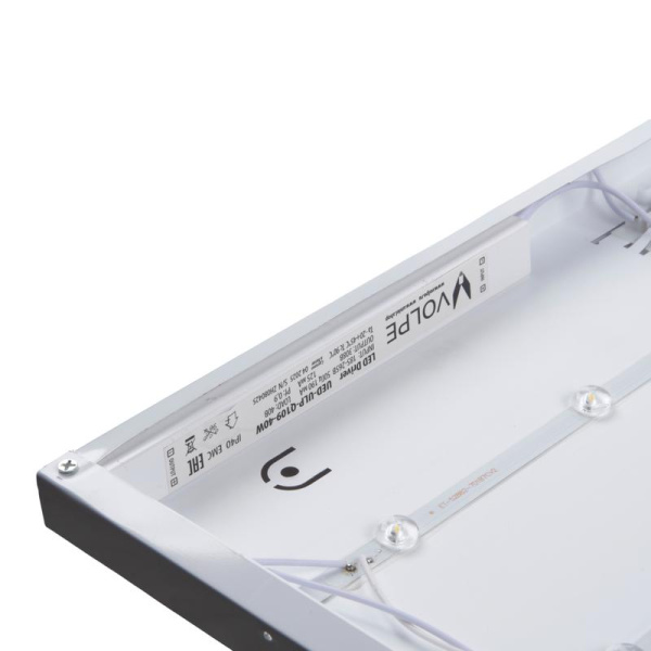 Светильник светодиодный ULP-Q109 6060-40W/4000К WHITE 40Вт 4000К IP40 3600лм потолочн. универс. бел. свет равномерный рассеив. матов. в комплекте с источником питания бел. Volpe UL-00013016