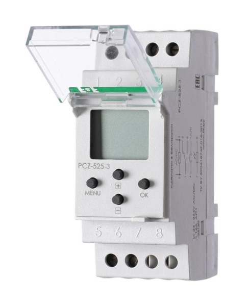 Реле времени астрономическое PCZ-525-3 1 канал с фотореле F&F EA02.002.014
