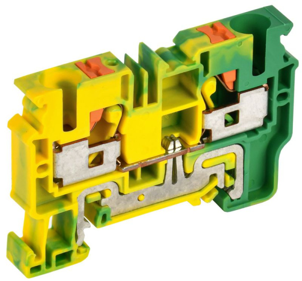 Колодка клеммная CP-PEN земля 10кв.мм жел./зел. IEK YCT21-00-K52-010