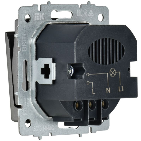Выключатель карточный BRITE 30А ВС10-1-8-БрС механизм сталь IEK BR-V11-0-10-K46