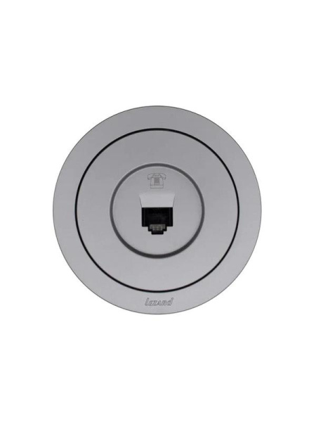 Розетка телефонная СП OSEN RJ11 евро механизм сер. матов. LEZARD 743-7488-137