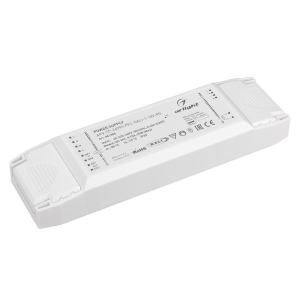 Блок питания ARV-SP-24090-PFC-DALI-1-10V-PD (24В 3.75А 90Вт) IP20 пластик Arlight 041386