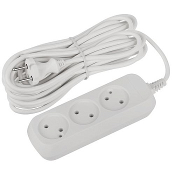 Удлинитель 3х7м без заземл. 10А IP20 GREEN LINE UDL-10-370 ПВС 2х1 Эра Б0065031