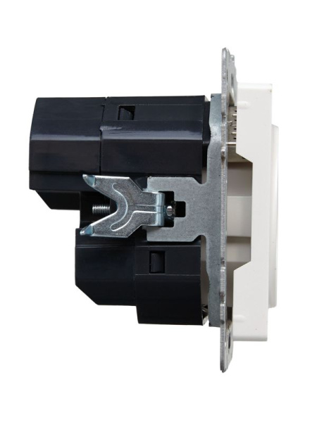 Розетка BRITE РЮш11-1-БрЖ 16А с USB A+C 18Вт с заземл. защ. шторки механизм жемчуж. IEK BR-R14-16-U22-018-K36