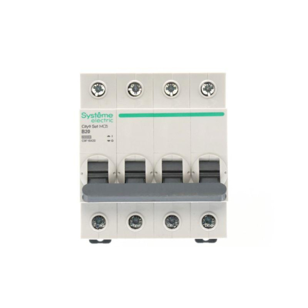 Выключатель автоматический 4п City9 Set (АВ) B 20А 6кА 400В SE C9F16420