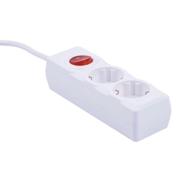 Удлинитель 2х3м с заземл. 16А Ultra S-GCU2-3B WHITE бел. Uniel UL-00010010