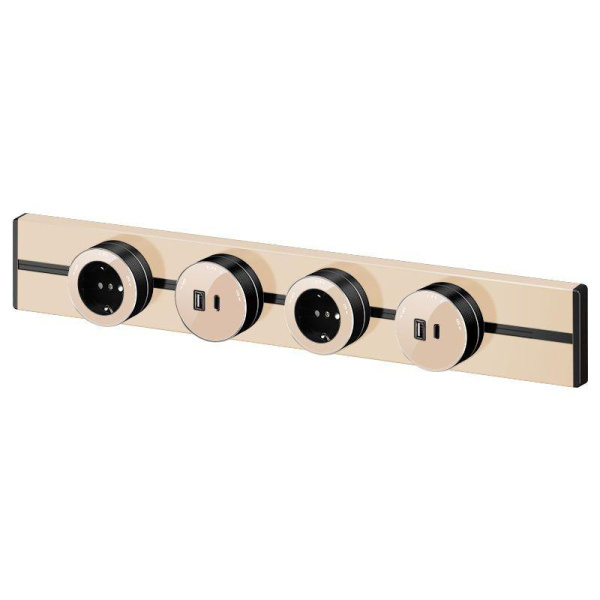 Розетка MultiTrack 13А 250В универс. круглая тип MTK13 песочн. SE MTK13002P