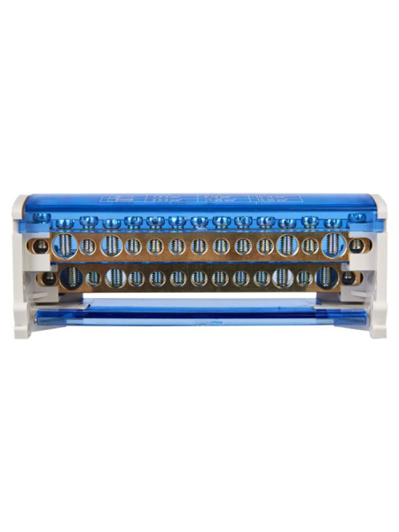 Шина на DIN-рейку в корпусе (кросс-модуль) ШНК 2х15 L+PEN IEK YND10-2-15-125
