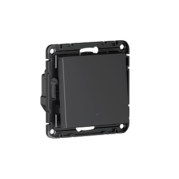 Выключатель 1-кл. СП ATLASDESIGN SMART 10А IP21 Zigbee сх.1 L(N) с опциональной нейтралью механизм карбон Умный дом Sber & SE ATN001015Z