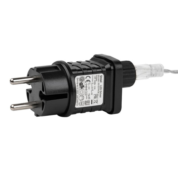 Гирлянда светодиодная "Бахрома"25м 440LED разноцвет. эффект мерцания соединяемая провод прозр. Uniel UL-00010886