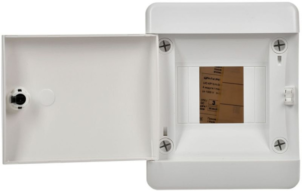 Корпус ЩРН-П-4 UNION Compact IP41 бел. дверь пластик. IEK UIC-KP13-N-04-41-K01