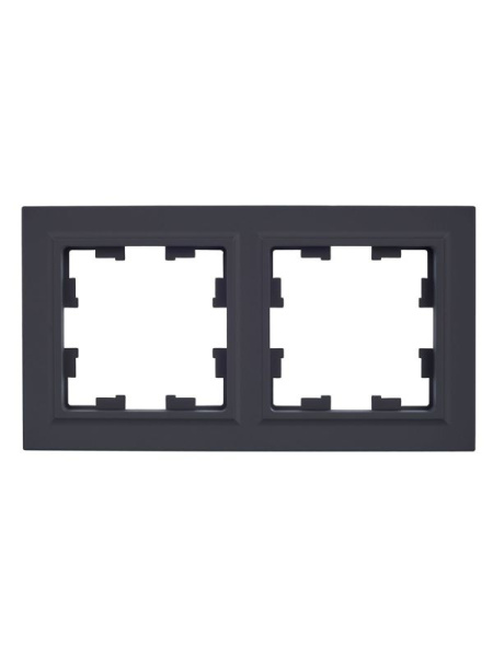 Рамка 2-м BRITE РУ-2-БрГ графит IEK BR-M22-K53