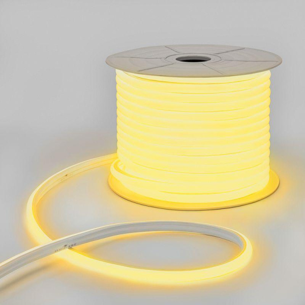 Шнур светодиодный гибкий неон LED SMD форма - D 16х16мм 120LED/м желт. (уп.50м) Neon-Night 131-081