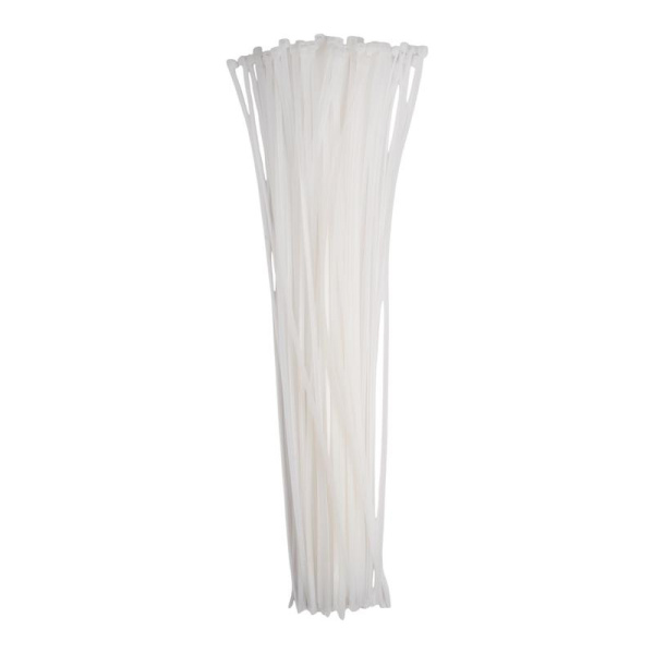 Хомут кабельный (стяжка) PCT 4.8х450-100WH 4.8х450 PA6.6 бел. (уп.100шт) JazzWay 5054127