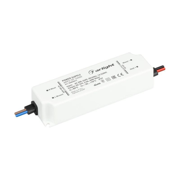 Блок питания ARPV-SP-24060 24В 2.5А 60Вт IP67 пластик Arlight 040045(1)