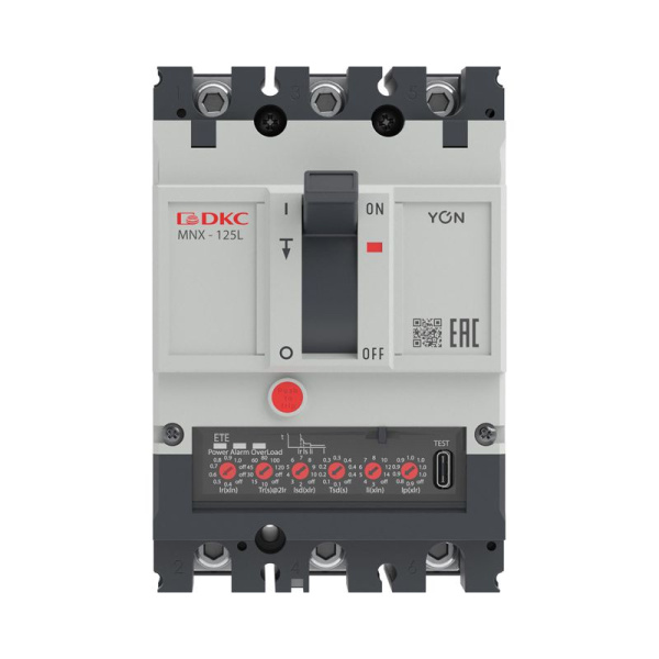 Выключатель автоматический 3P 125А 70кА pro MNX125L при AC415V расцепитель ETE YON MNX125L3PETE0125
