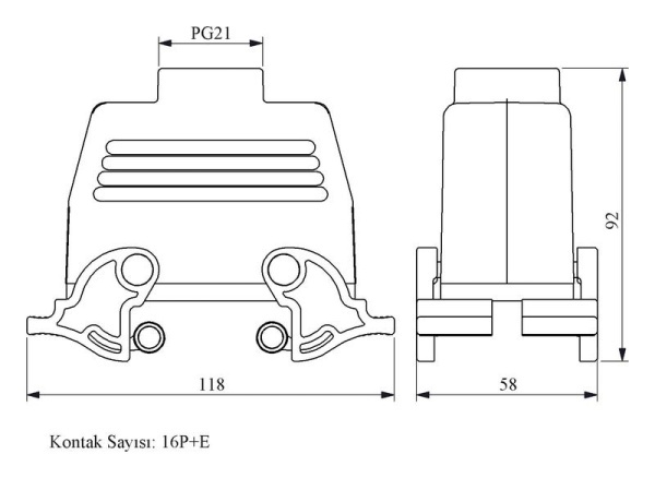 Розетка 4-фиксатора 16п 16А EMAS EBM16PU34
