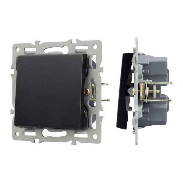 Механизм выключателя одноклавишный перекрестный SWT-MKX1-PL-BK (250В 16А) Arlight 043719