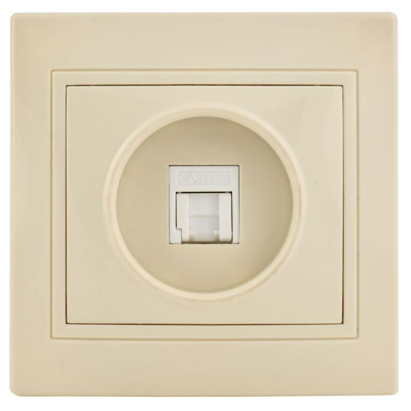 Розетка компьютерная 1-м СП Кварта РК10-ККм IP20 крем. GENERICA EKK10-K33-DM