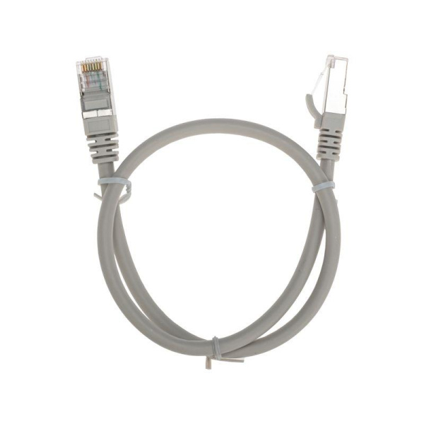 Патч-корд F/UTP кат.6 RJ45-RJ45 26AWG LSZH 0.5м сер. Rexant 02-0210-05