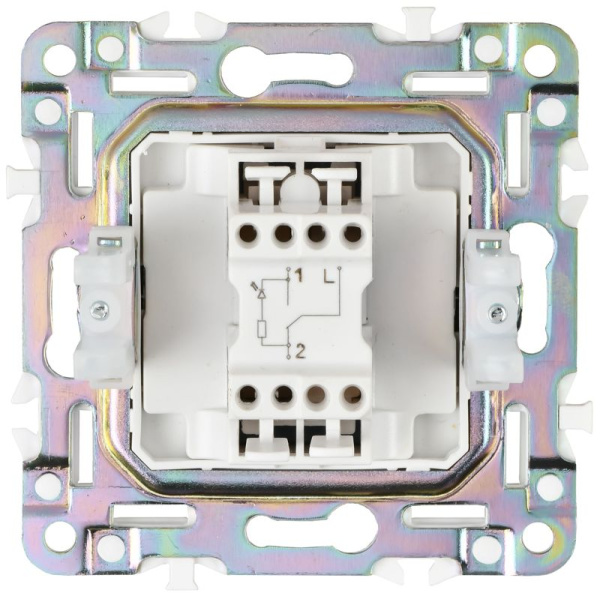 Выключатель проходной 1-кл. SKANDY 10А SK-V02Gr сер. IEK SK-V12-0-10-K03