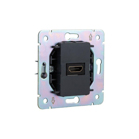 Розетка СП ROUND HDMI IP20 титан Kranz KR-78-0730-2
