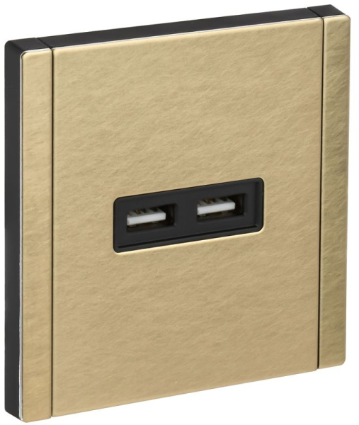 Розетка FORTE&PIANO FP649M USB A+A 3.1А шампань IEK FP-U21-D31-M-K37