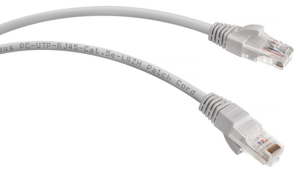 Патч-корд U/UTP кат.5E PC-UTP-RJ45-Cat.5e-10m-LSZH 2хRJ45/8p8c неэкранир. LSZH 10м сер. Cabeus 9591c