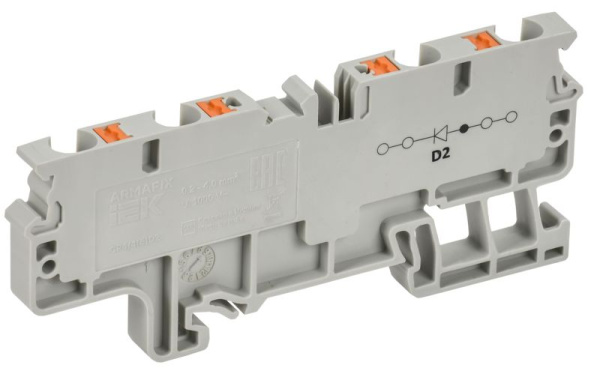 Колодка клеммная ARMAFIX CP4/4(E)D2 четырехпроводная с встроен. диодом IEK AF-CT22-07-22-K03-014
